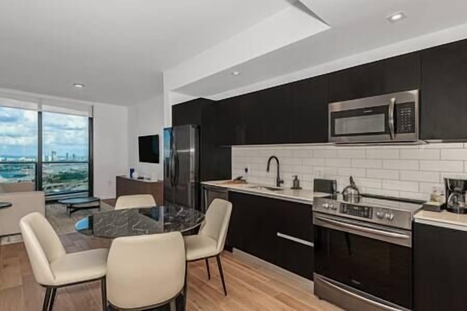Kitchen - Dining Room - Living Room
