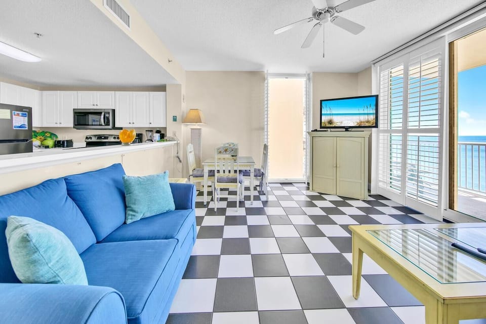 Condo, 1 King Bed with Sofa bed (Majestic Beach Towers 1-1615) | Living area | TV