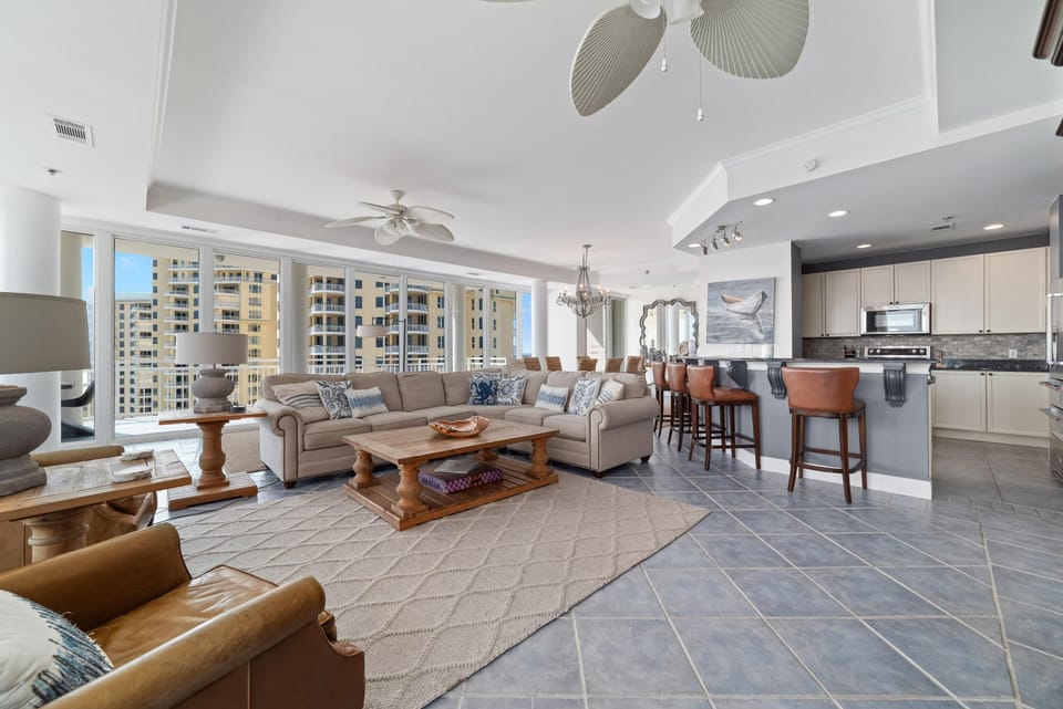 Condo, Multiple Beds (La Playa 1103) | Living area | TV