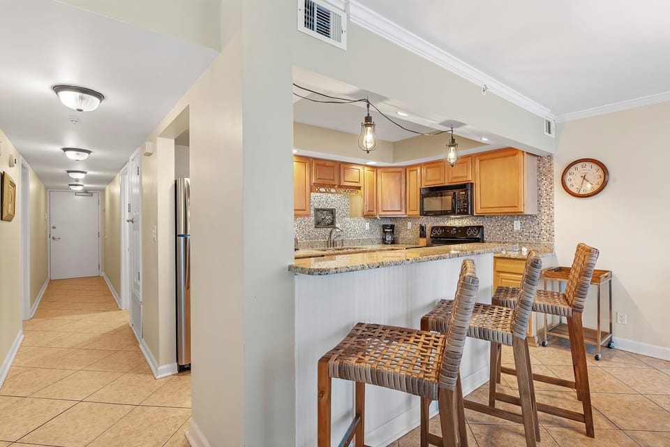 Condo, Multiple Beds (SeaSpray West 503- Gulf Front) | Private kitchen | Oven, toaster, paper towels