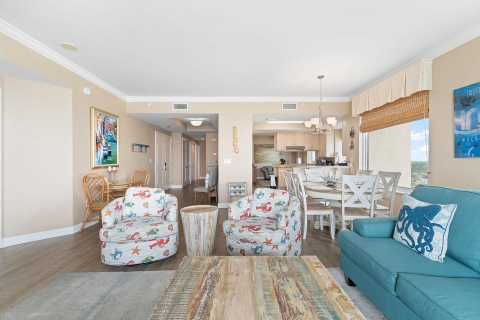 Condo, Multiple Beds (Indigo East 901 + Den w/Cabana !) | Living area | TV