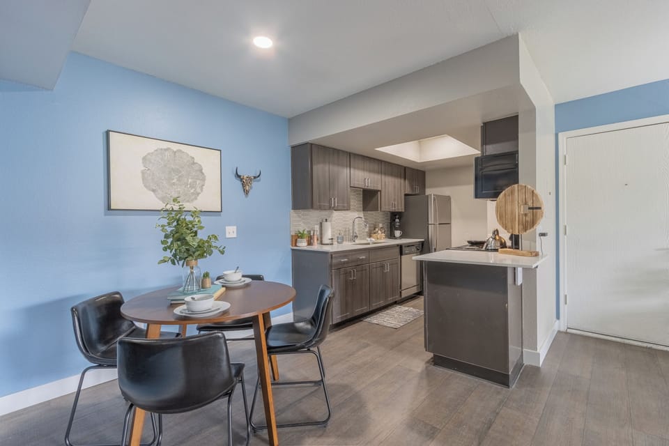 Gather and dine in this stylish space.