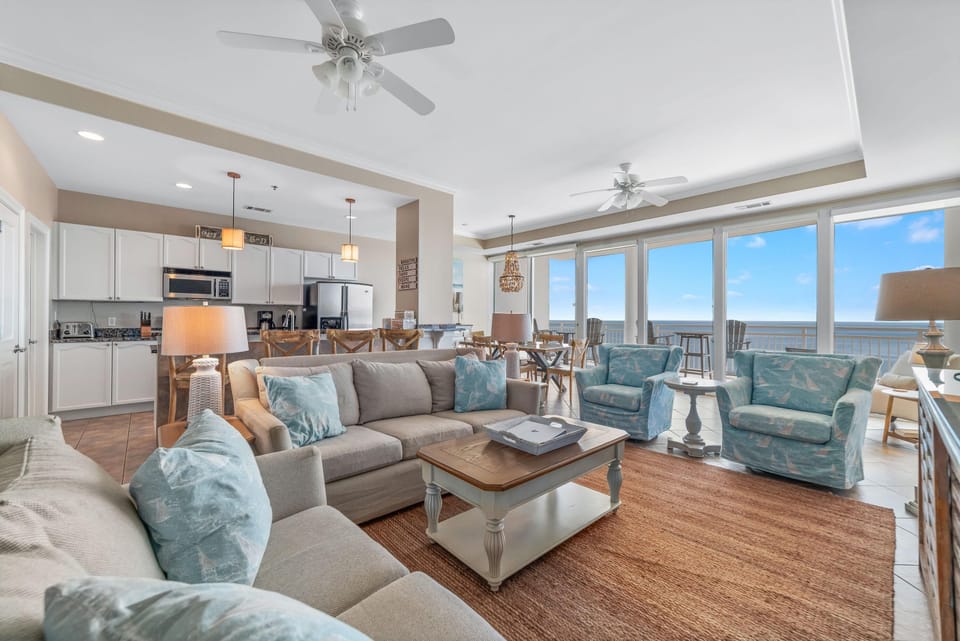 Condo, Multiple Beds (La Playa 1202) | Living area | TV