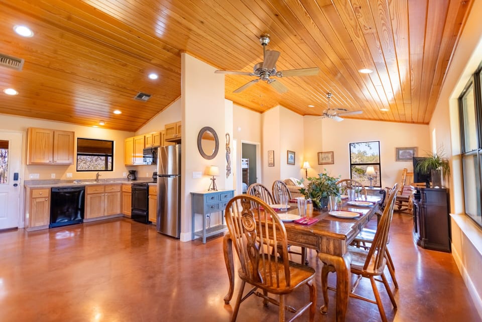 Open concept Dining area with seating for 6.