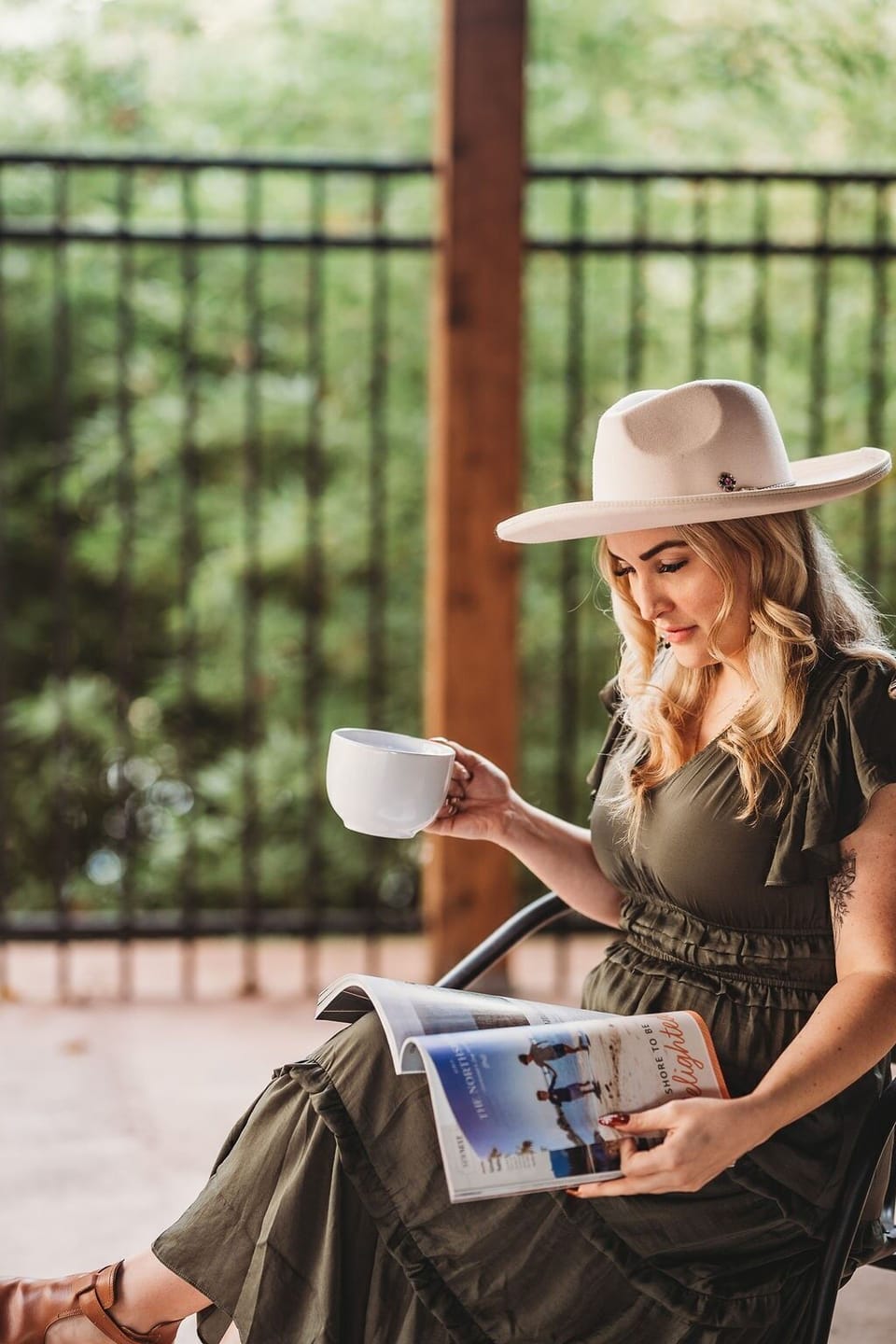 Start your day with a cup of coffee enjoying the sounds of the Blanco River.