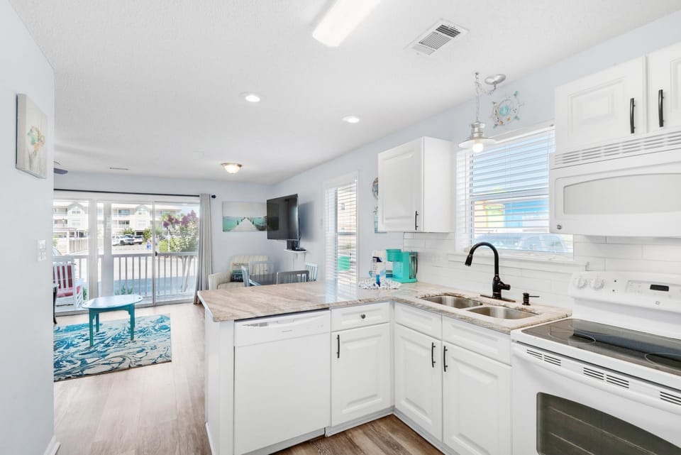 Condo, 1 King Bed with Sofa bed (St. Martin Beachwalk Villas 111) | Private kitchen | Oven, toaster