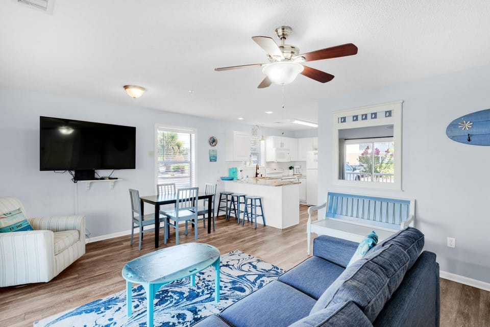 Condo, 1 King Bed with Sofa bed (St. Martin Beachwalk Villas 111) | Living area | TV