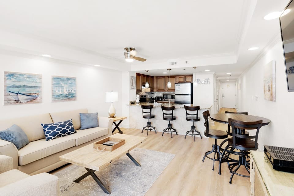 Condo, 1 King Bed with Sofa bed (SunDestin 1808) | Living area | TV