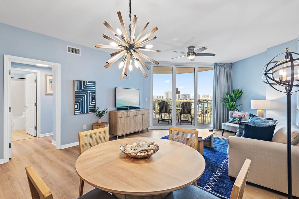 Condo, Multiple Beds (Palms Resort #2606 Jr. 2BR) | Living area | TV