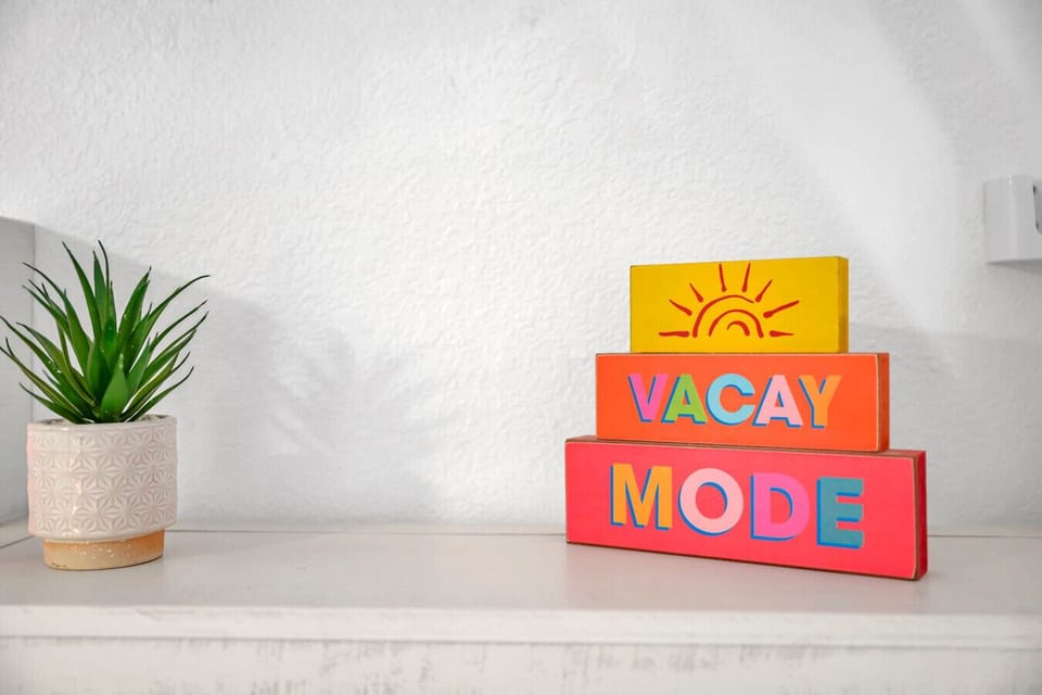 Playful decor detail adding a cheerful touch & vacation vibes to the space.