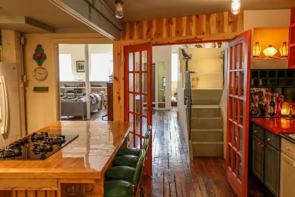 Kitchen off of main living area