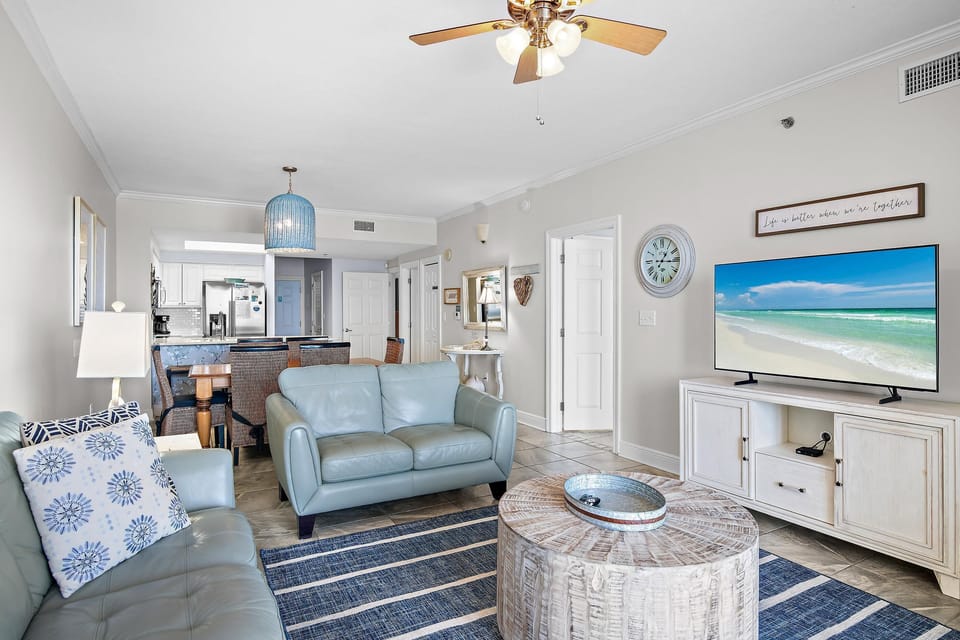Condo, Multiple Beds (Ariel Dunes II 1909) | Living area | TV