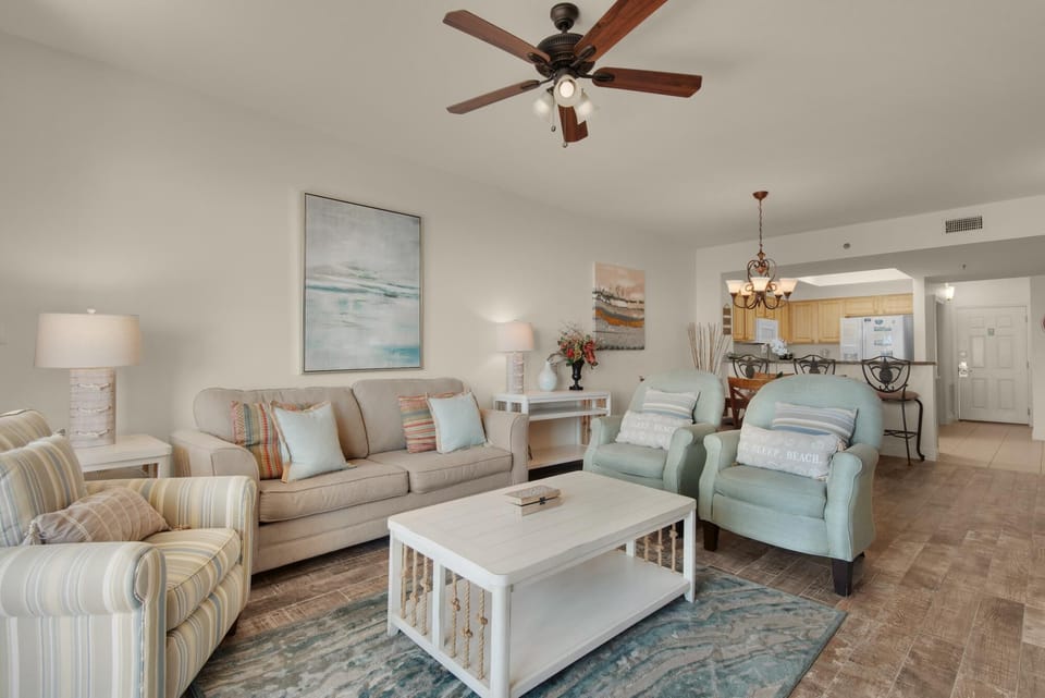 Condo, Multiple Beds (Ariel Dunes II 1807- High Tide) | Living area | TV