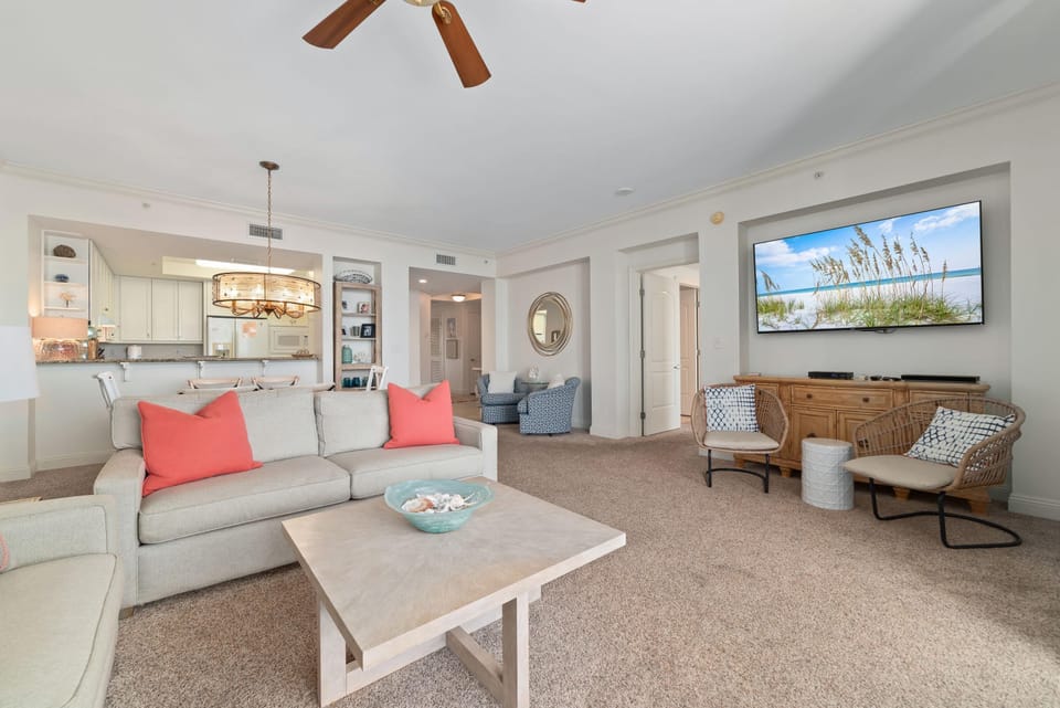 Condo, Multiple Beds (Indigo West 1802) | Living area | TV