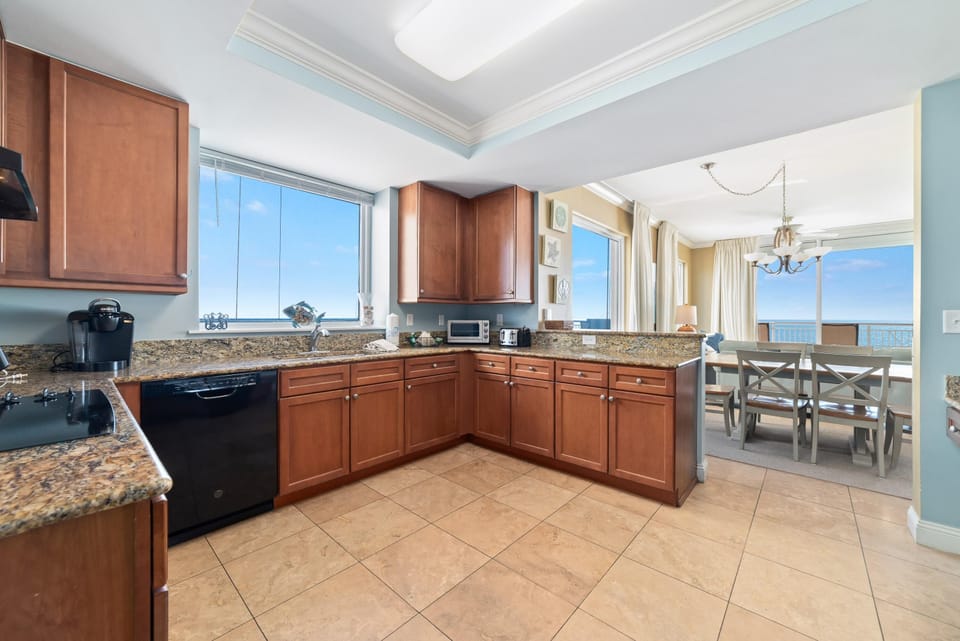 Condo, Multiple Beds (Indigo West 801 with Private Poolside) | Private kitchen | Oven, toaster, paper towels