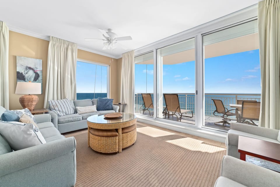 Condo, Multiple Beds (Indigo West 801 with Private Poolside) | Living area | TV