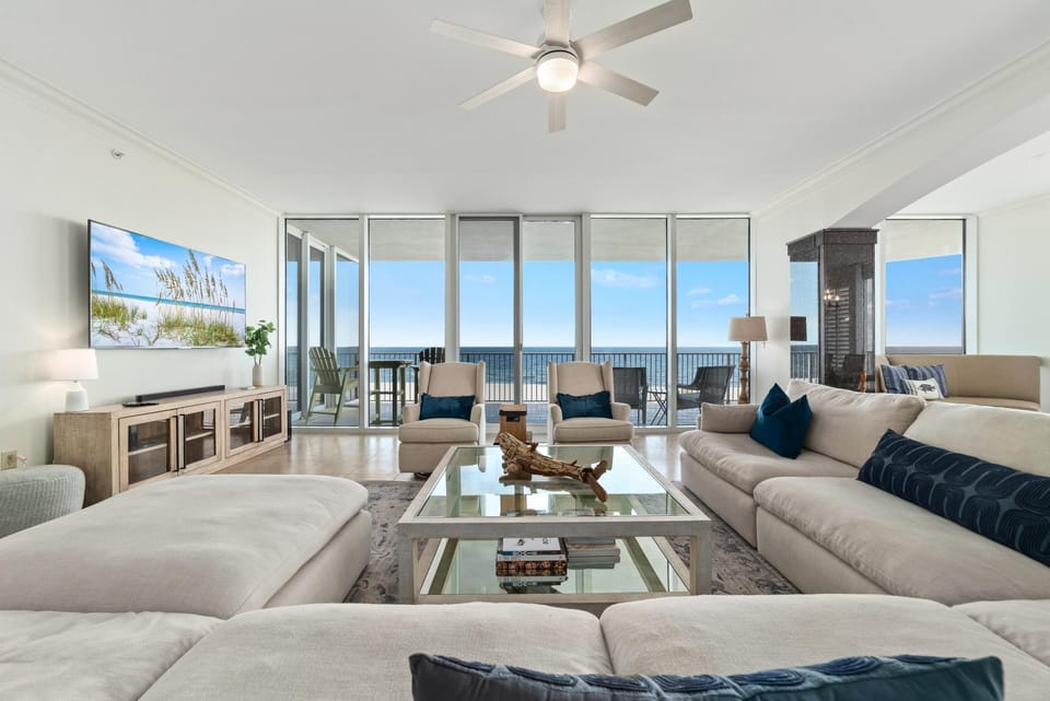 Condo, Multiple Beds (Mediterranean West 302) | Living area | TV