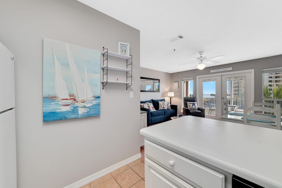 Condo, 1 Queen Bed with Sofa bed (Grand Caribbean West 316) | Living area | TV