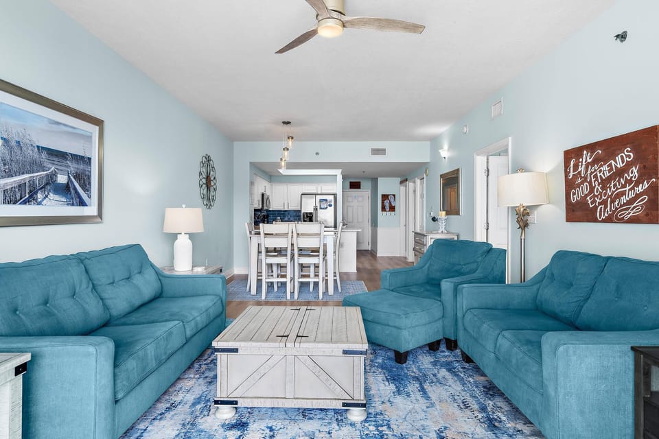Condo, Multiple Beds (Ariel Dunes I 1403) | Living area | TV