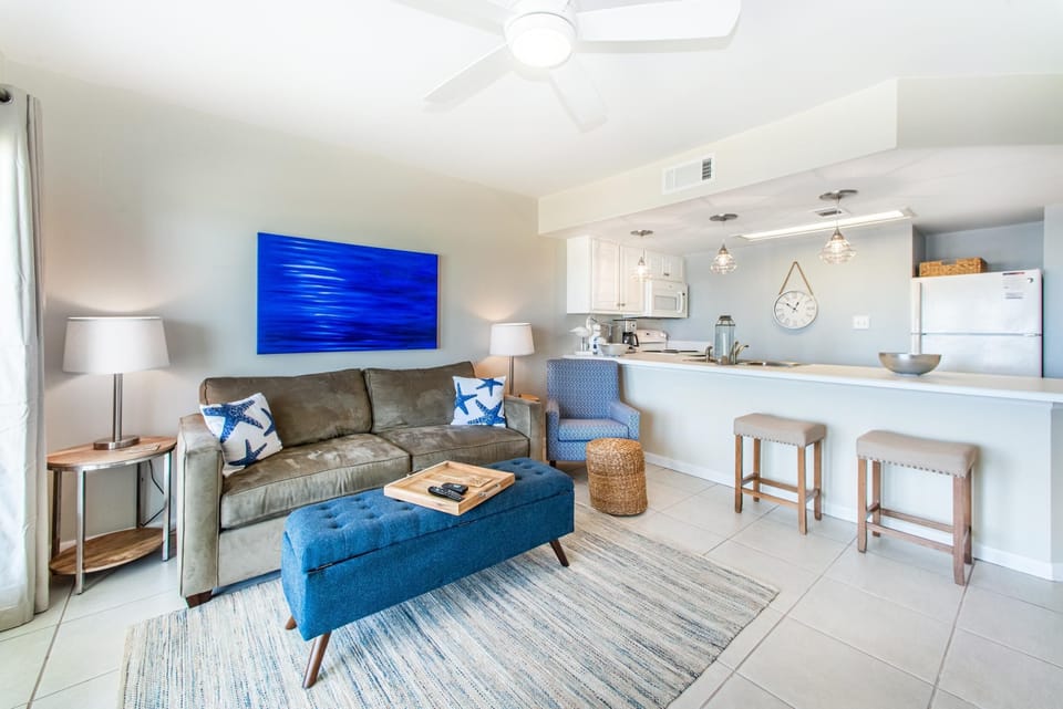 Condo, 1 Queen Bed with Sofa bed (Gulfview I 313) | Living area | TV