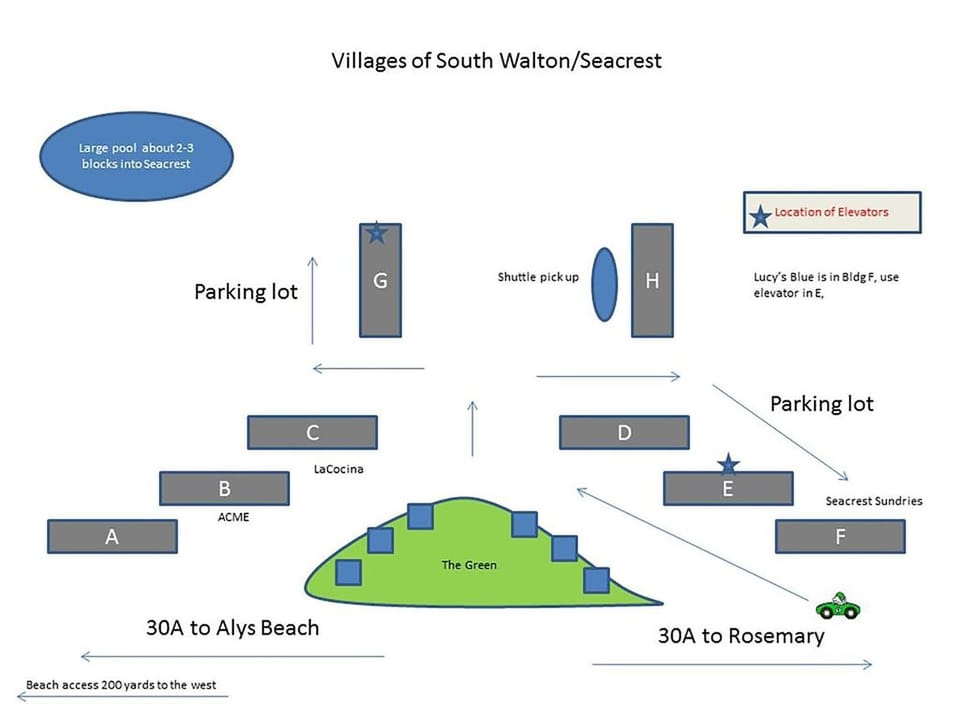 Studio, 1 Queen Bed with Sofa bed (Village of South Walton B375) | Property map