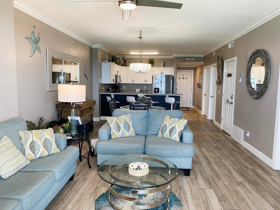 Condo, Multiple Beds (Ocean Villa 1303) | Living area | TV