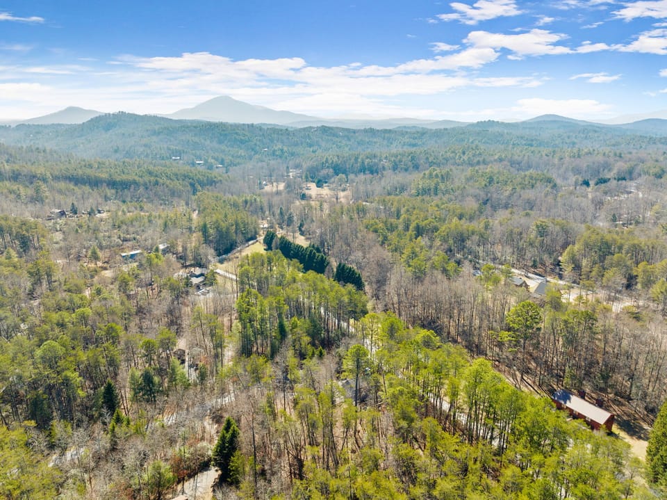 Aerial view south towards downtown Helen
