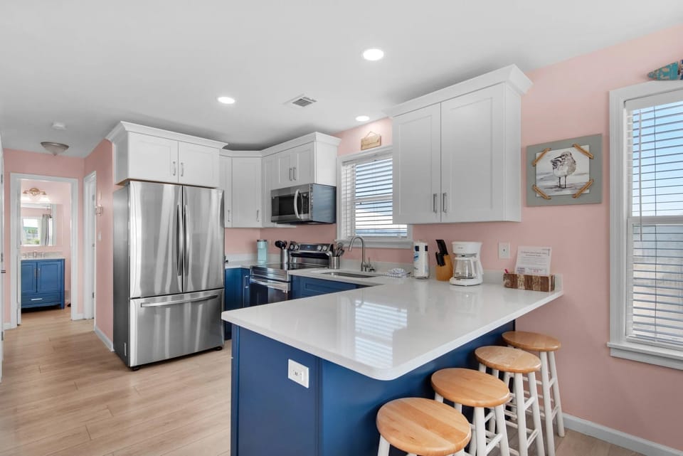 Condo, Multiple Beds (St. Martin Beachwalk Villas 423) | Private kitchen | Oven, toaster
