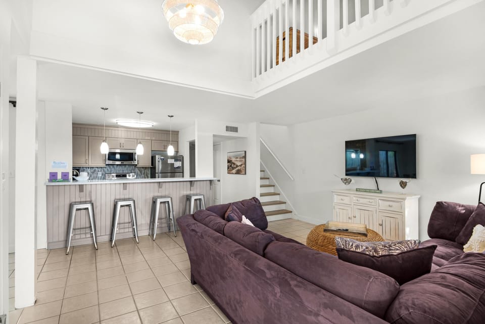 Condo, Multiple Beds (Seascape 51A - Beach Baby) | Living area | TV