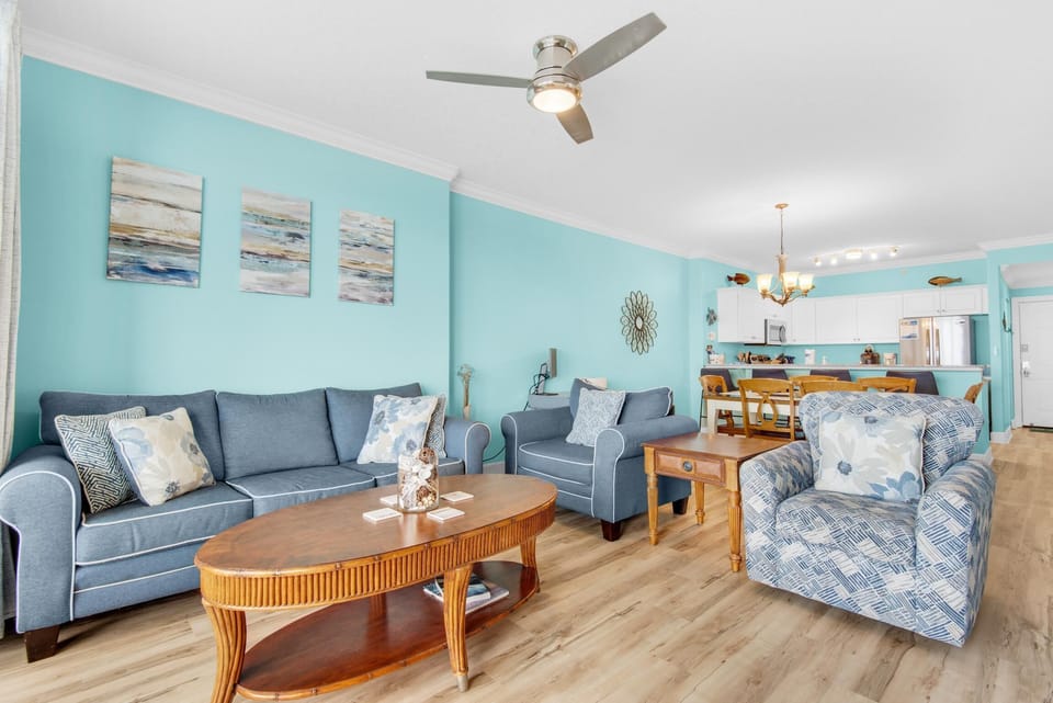 Condo, Multiple Beds (Ocean Villa 1605) | Living area | TV