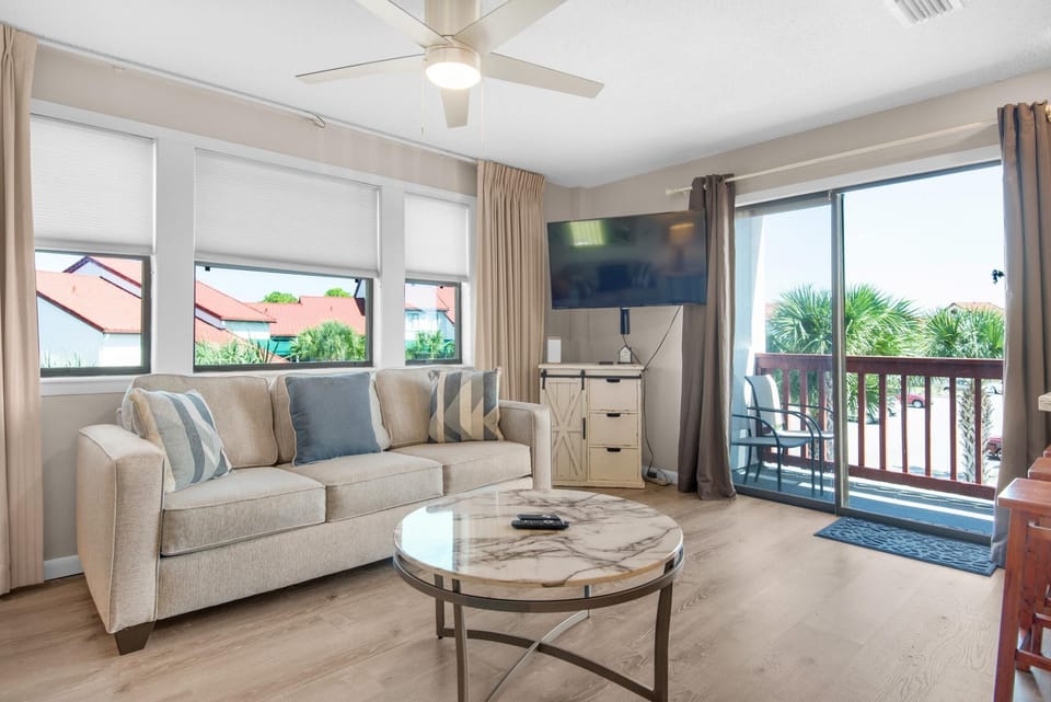 Condo, 1 Queen Bed with Sofa bed (St Thomas Square Villa 1211C Beach Bu) | Living area | TV