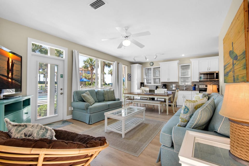 Condo, 1 King Bed with Sofa bed (Destiny Beach Villas #11B- Beach Oasi) | Living area | TV
