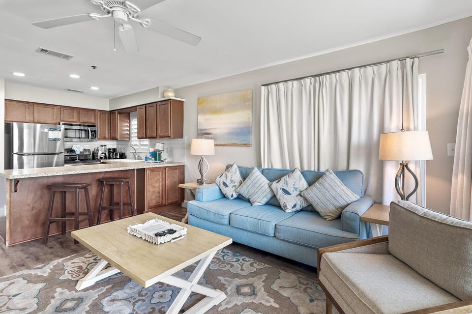 Condo, 1 King Bed with Sofa bed (Windancer 101) | Living area | TV