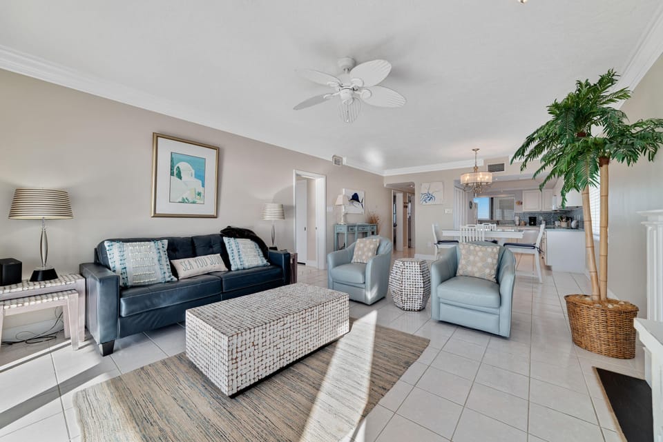 Condo, 1 King Bed (Shipwatch D601) | Living area | TV