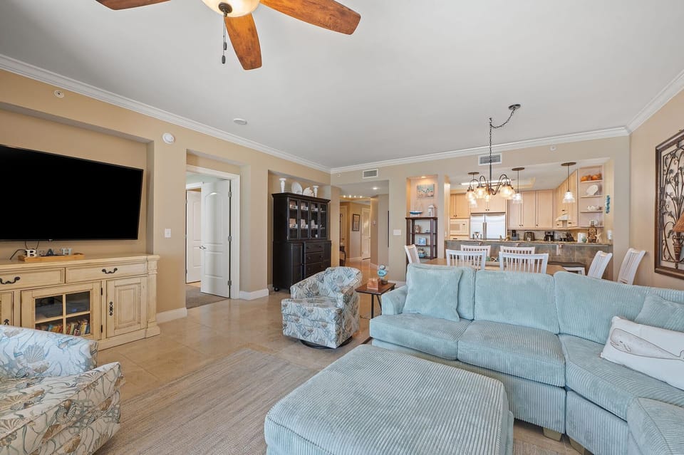 Condo, Multiple Beds (Indigo West 703) | Living area | TV