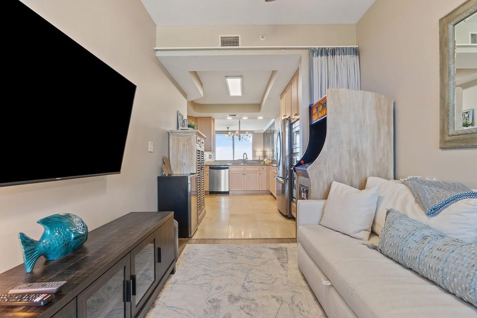 Condo, Multiple Beds (Indigo East 1004) | Living area | TV