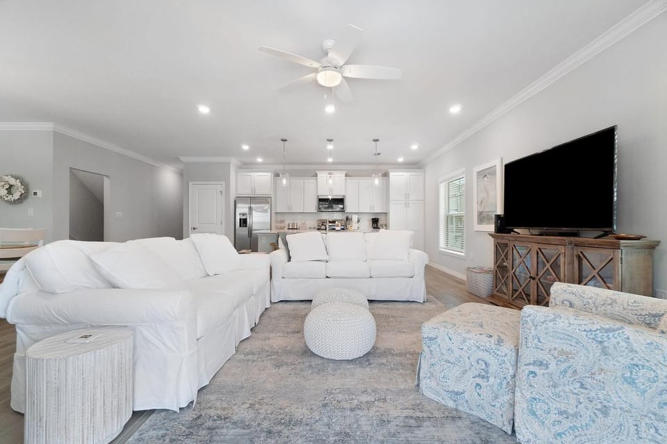 House, Multiple Beds (Lost and Found at the Beach at Lost K) | Living area | TV