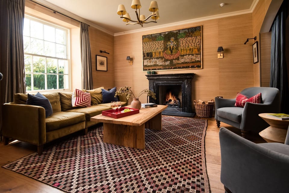The Old Rectory - the mid-century styled living room