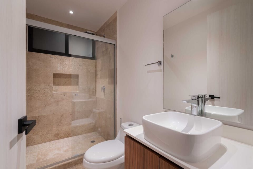 Bright and clean bathroom with luxurious amenities