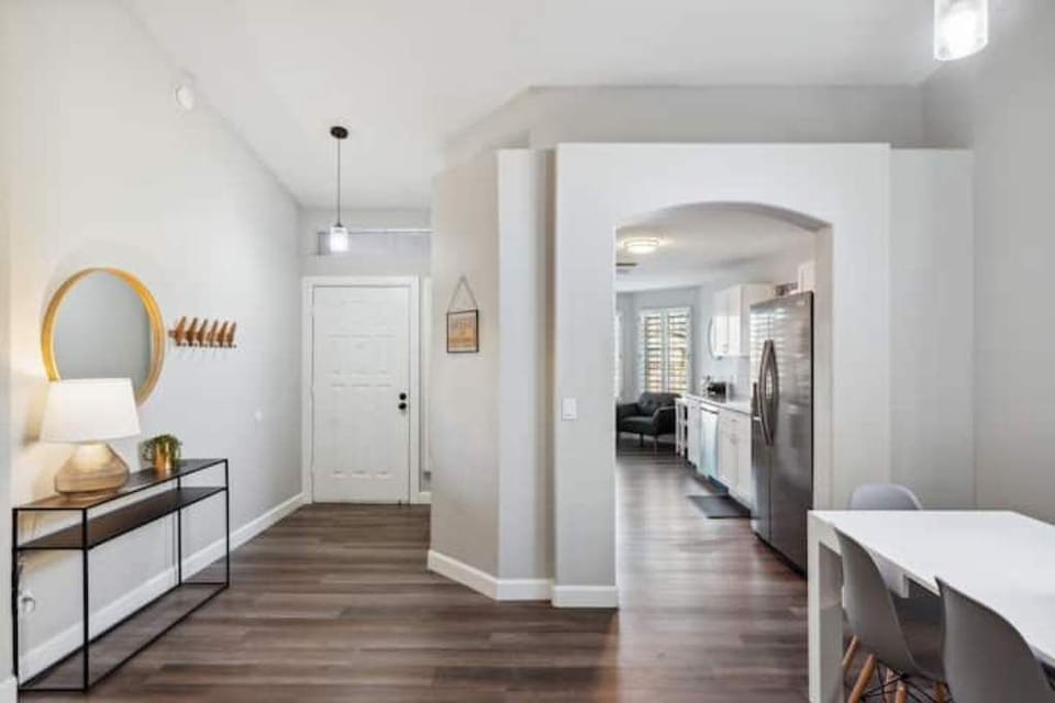 our well lit entry way