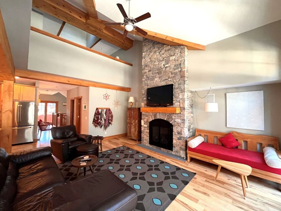 55` Smart TV in Family room to enjoy the big game while you are warmed up by the wood burning fireplace. Wood is provided.