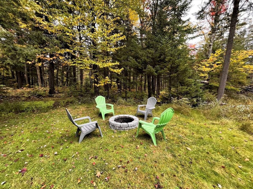 Firepit with wood provided