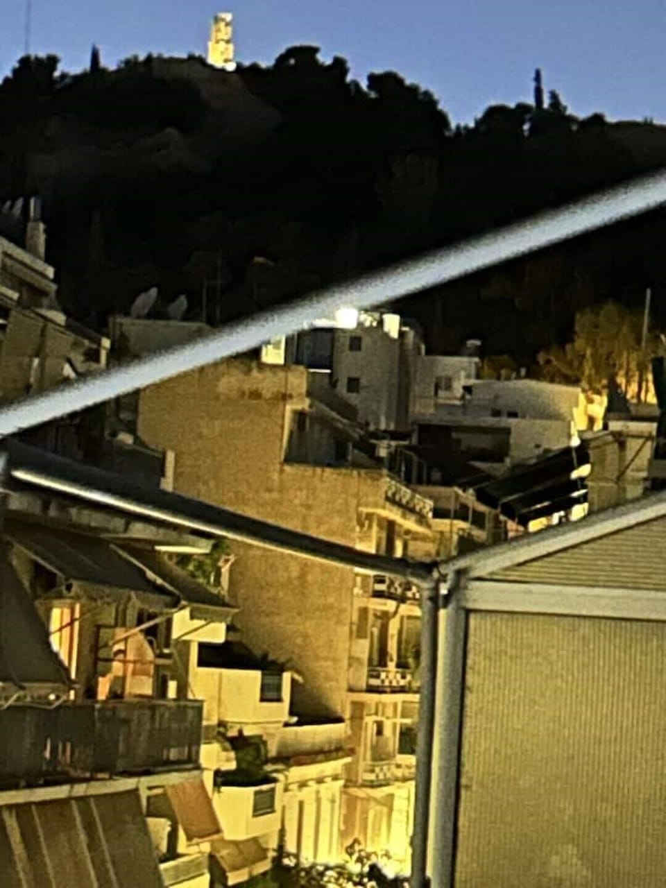 View of the Hill of the Muses and the Philopappos Monument.