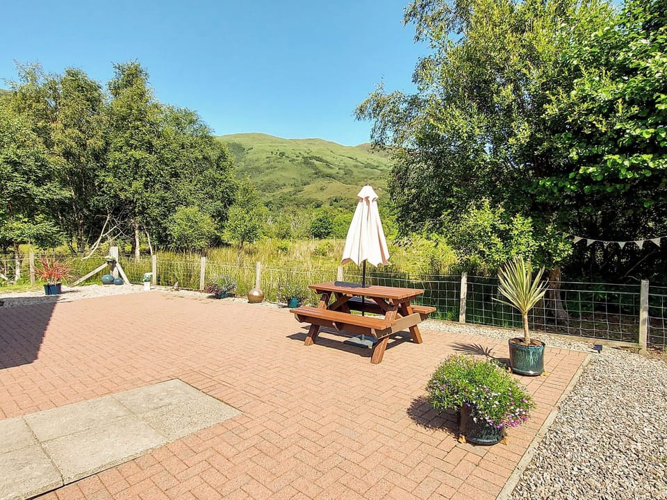 Private outdoor area | Roe Deer Cottage, North Ballachulish, near Glencoe