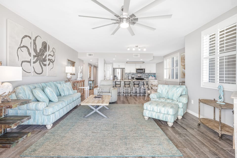 Our living room is so comfortable and spacious!