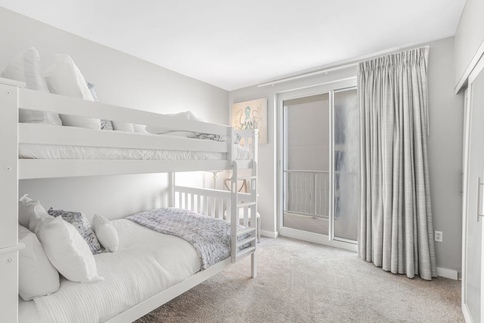 Our bunks have a dedicated balcony with a beach view!