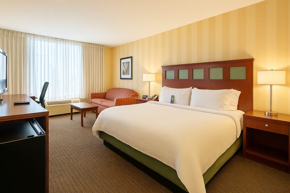 Premium Room, 1 King Bed with Sofa bed | Pillowtop beds, in-room safe, desk, laptop workspace