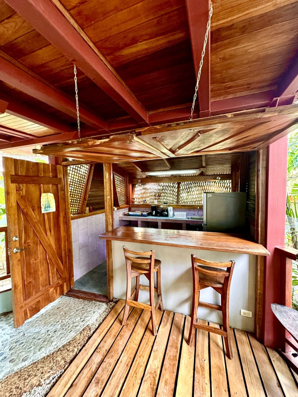 We invite you to open up the patio kitchen and enjoy a meal or a cool beverage.