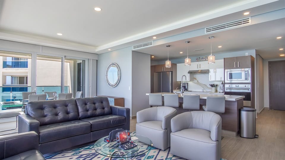 Main living area w/ kitchen.