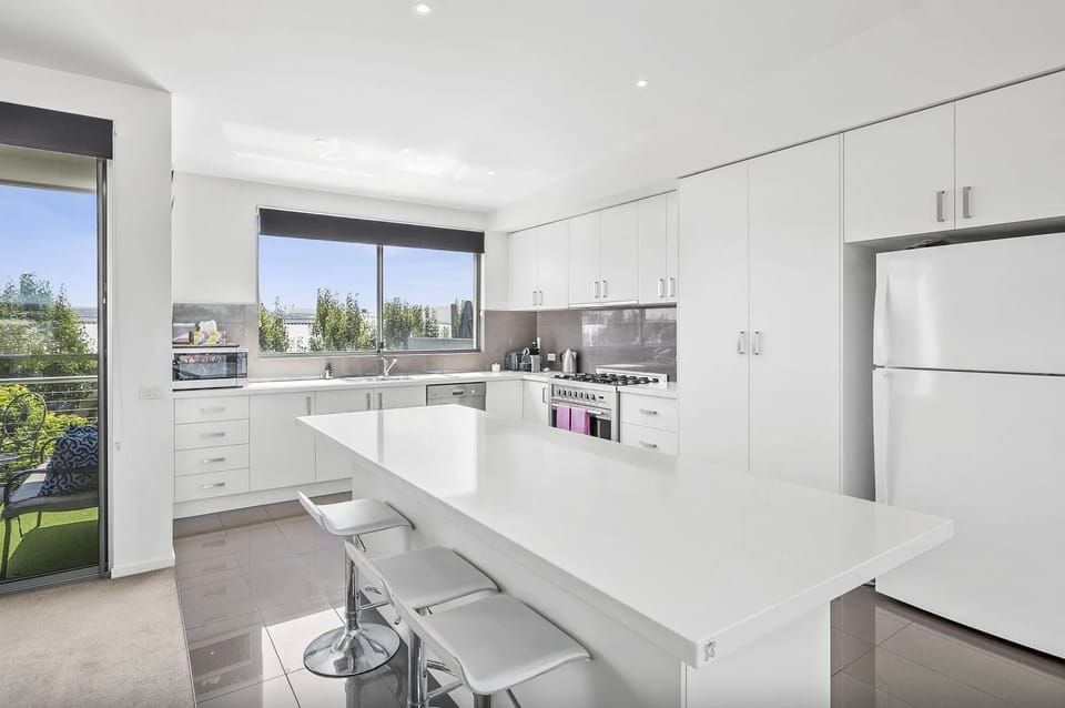 A sleek kitchen with modern appliances